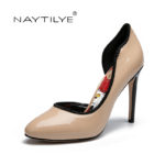 Women's Pumps Classic Round Toe Spring/Autumn woman shoes PU Leather 36-41 Free shipping NAYTILYE